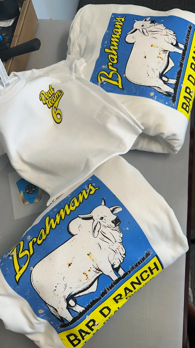 Staff shirts from a team apparel run