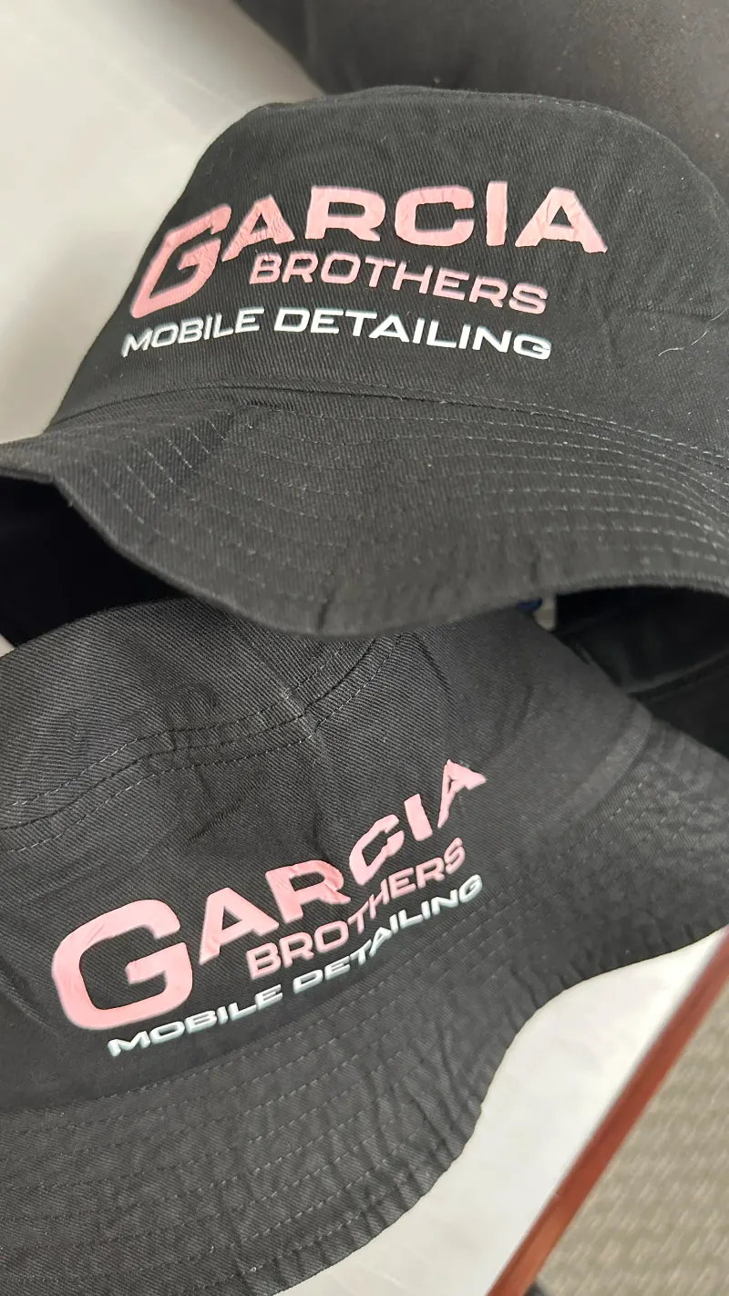 Custom hats from an apparel order