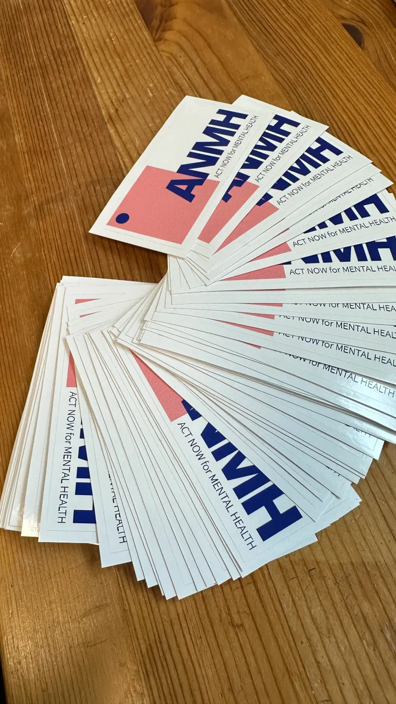 ANMH die-cut stickers