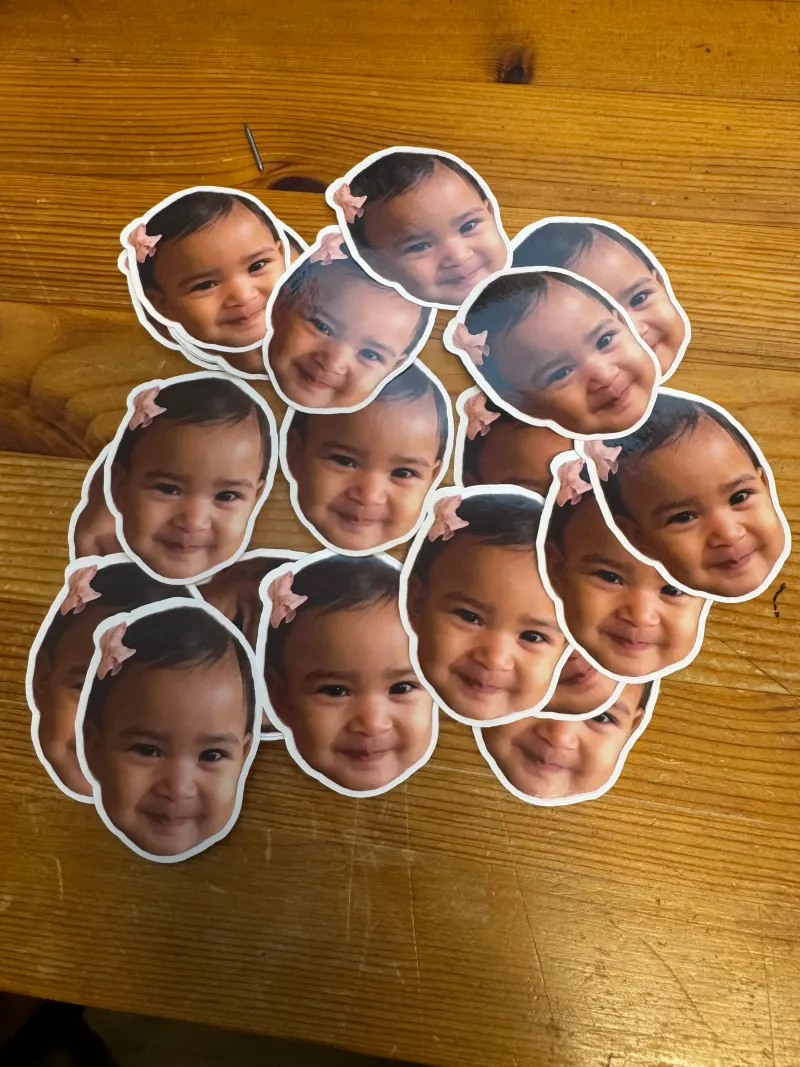 Custom baby shower stickers